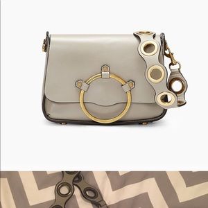 Rebecca Minkoff Grommet Leather Purse Tan Taupe